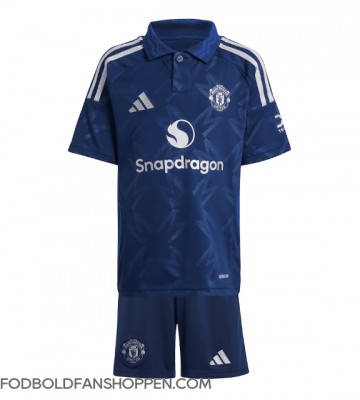 Manchester United Alejandro Garnacho #17 Udebanetrøje Børn 2024-25 Kortærmet (+ Korte bukser)
